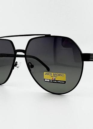 Чоловічі сонцезахисні окуляри авіатори james browne jb1078d c-blk-y4 polarized з поляризацією і флексами