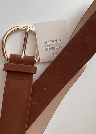 Пояс zara ремінь коричневий
