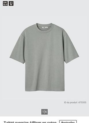 Uniqlo футболка унісекс  airism cotton oversized
