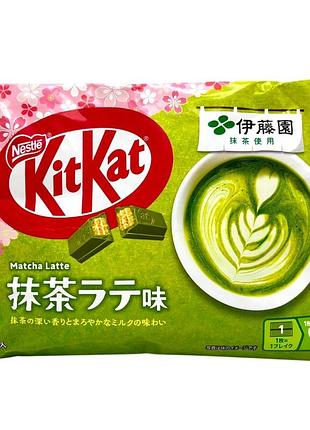Nestle japan kit kat matcha chocolate вафли со вкусом матча латте, 9 шт