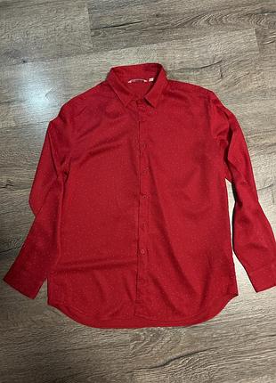 Сорочка червона uniqlo розмір s