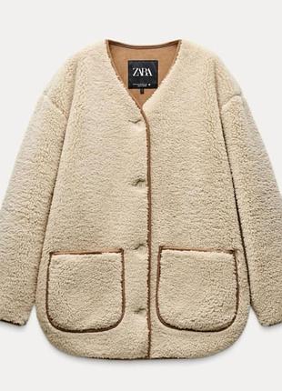 Тедди дубленка zara