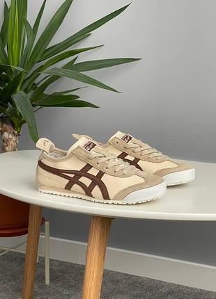 😍 кросівки жіночі asics onitsuka tiger mexico 66 'beige suede brown