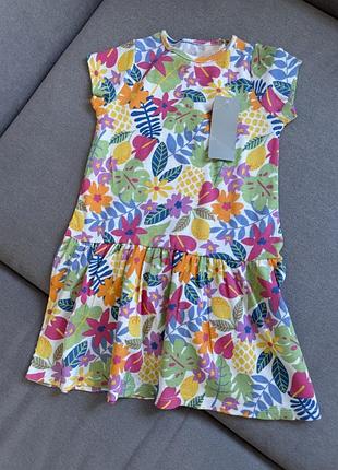 Яскрава літня сукня peacocks 1.5-2 роки, 86/92 см.