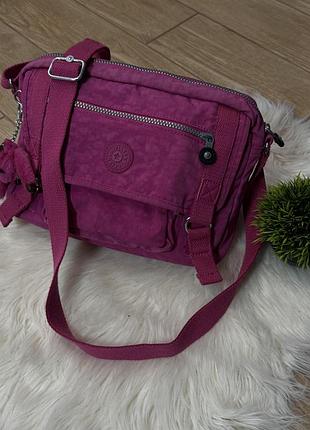 Рожева сумка kipling оригінал з мавпою