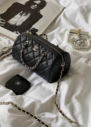 Сумка жіноча чорна bowling bag mini  classic