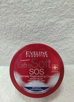Интенсивно регенерирующий крем eveline cosmetics extra soft sos. 200мл