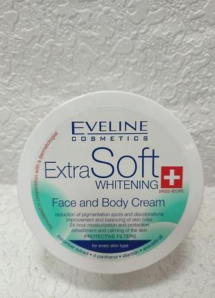 Отбеливающий крем для лица и тела eveline cosmetics extra soft whitening 200мл
