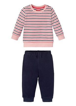 Костюм (свитшот и штаны) для девочки lupilu lycra® 385902 086-92 см (12-24 months) комбинированный