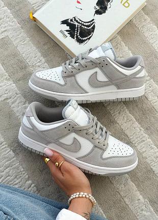 Стильные женские кроссовки nike dunk low grey