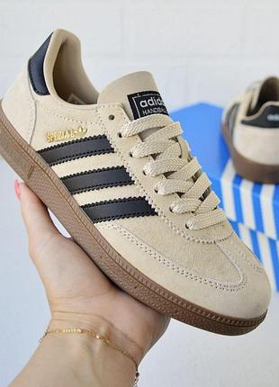 Adidas spezial beige black – женские кроссовки бежевые с черным, размер 37 (23,5 см) 39