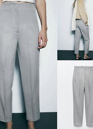 Брюки жіночі zara сірі класичні брюки с