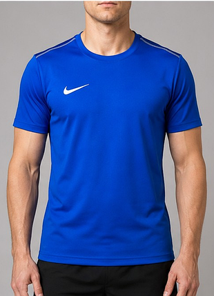 Оригинальная спортивная футболка nike dri-fit синяя m для бега и тренировок