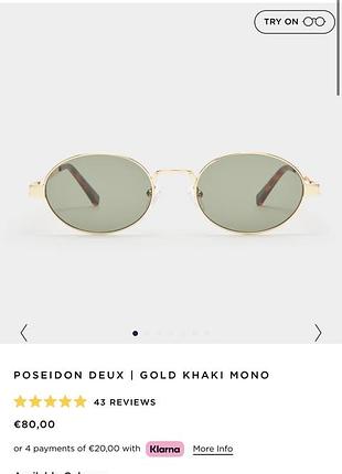 Нові сонцезахисні унісекс окуляри le specs poseidon deux | gold khaki mono unisex