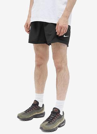 Nike swim belted 5" volley shorts in black for men