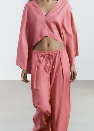 Штани льон розмір s zara