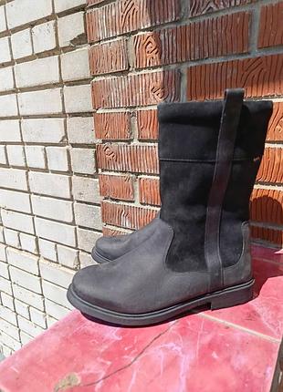 ​кожаные сапоги clarks gore-tex (оригинал) — непромокаемые