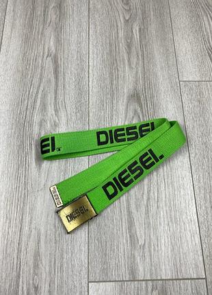 Vintage diesel belt men's/women’s metal logo classic rare green ремінь