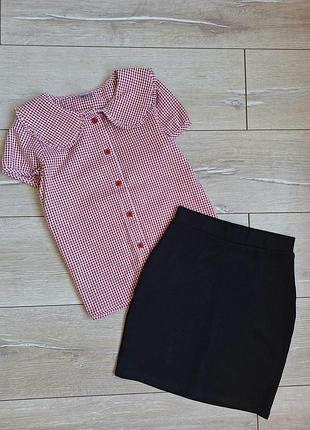 Блузка юбка комплект школьный 9-10 лет f&amp;f