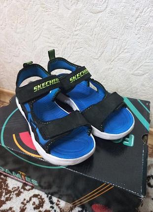 Сандалии skechers razor splash climbing the mountain blue