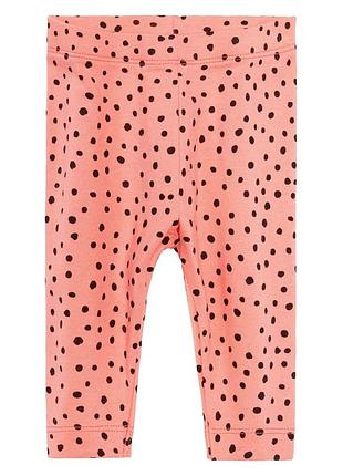 Лосины хлопковые с принтом для девочки lupilu lycra® 379424 074-80 см (6-12 months) коралловый