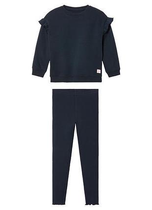 Костюм (свитшот и лосины) для девочки lupilu lidl 451194 110-116 см (4-6 years) темно-синий