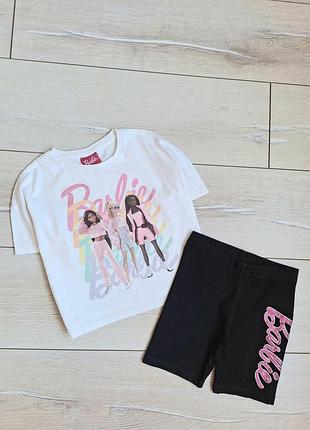 Футболка шорты велосипедки 4-6 лет barbie
