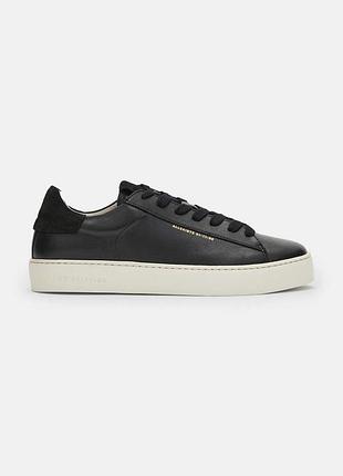 Чорні шкіряні кеди, кросівки allsaints shana sneaker