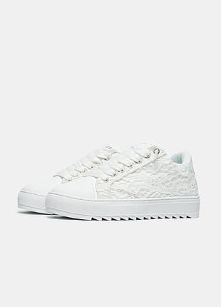 Жіночі білі кеди numeris lace white