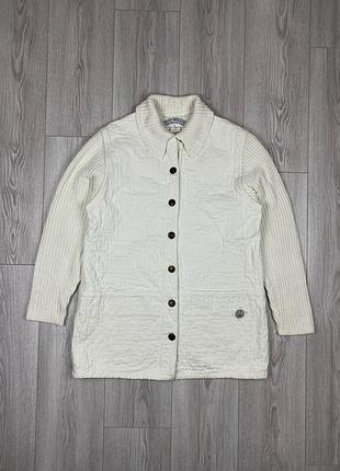Blue willi’s quilted jacket women’s l slim fit 100% cotton ribbed sleeve пальто