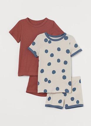 Костюм для девочки 122-128см, h&amp;m, 6-8роков, стильные футболка + шорты для девочки, хлопок