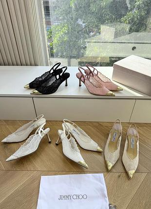Туфлі, босоніжки мереживні jimmy choo