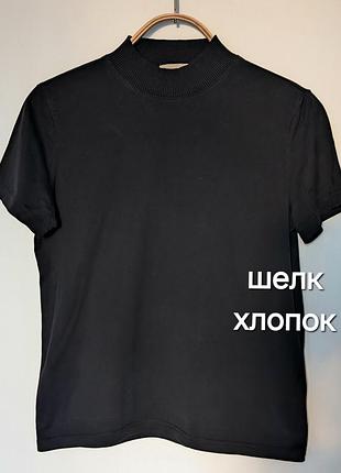 Футболка с шелком h&m premium selection (silk blend), размер s