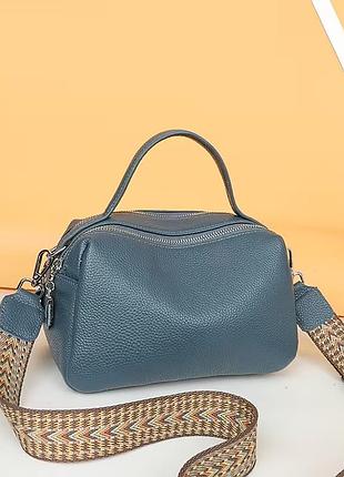 Елегантна жіноча 👜 сумка через плече з натуральної шкіри