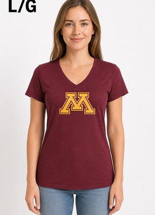 Жіноча футболка fanatics university of minnesota golden gophers бордова l/g