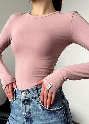 Лонгслів жіночий casual.trend рожевий xs-s