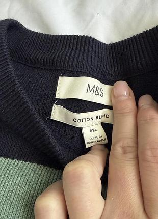 Новый свитшот/свитер/пуловер marks &amp; spencer в полоску, размер 4xl