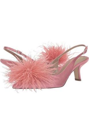 Sam edelman розовые туфли с перьями 37 новые
