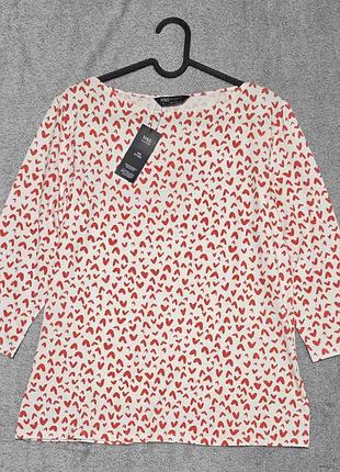 💕 новий лонгслів із біркою m&s (marks & spencer) | uk 16 / eur 44  (l-xl) 💕 , бавовна