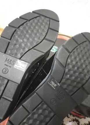Лакированные ботинки лоферы m&amp;s collection 7