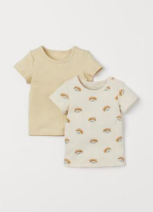 Футболка для дівчинки 98см, h&m, 2-3роки, комплект футболок для дівчинки, бавовна