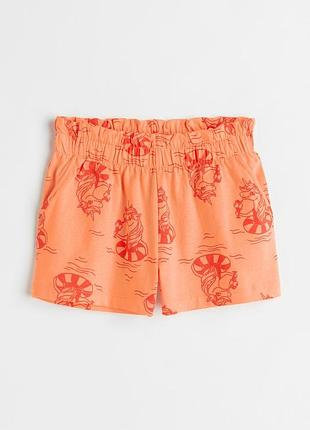 Шорти для дівчинки 110см, 116см, h&m, 4-5років, 5-6років, яскраві шорти дитячі, бавовна