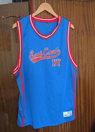 Баскетбольная майка джерси new york 78 east coast primark ny синяя