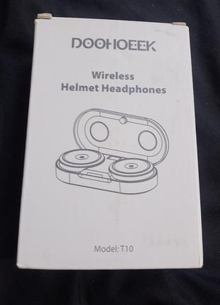 Беспроводные наушники doohoeek t10 предназначены для использования в шлемах для мотоциклов, лыж или сноуборда.