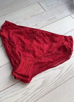 Набор из 3-х шт. красные кружевные трусики esmara, трусики 2xl, трусики xl, трусики 3xl