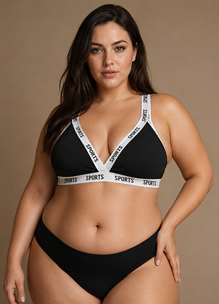 Мягкая поддержка без косточек 🧵 топ бретели sports 👙 спортивный бюстгальтер большого размера ✨ мягкий лифчик на чашку d e