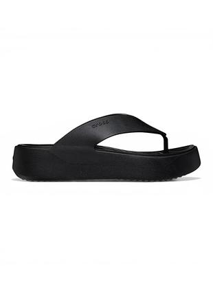 Жіночі шльопанці crocs gataway platform flip чорний 39-40 розмір