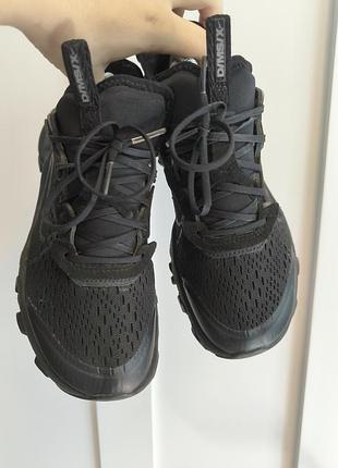 Nike react vision d/ms/x triple black кросівки 36,5–37, устілка 23,5 см, чорні масивні найк кроссовки 36,5–37, стелька 23,5 см, чёрные массивные