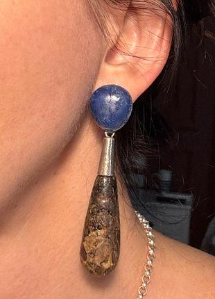Стильні природні сережки nature bijoux