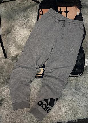 Спортивні штани adidas essentials big logo, сірі, розмір s